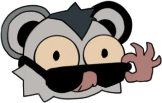 😳 character, cartoon, animal, sunglasses, ok telegram sticker