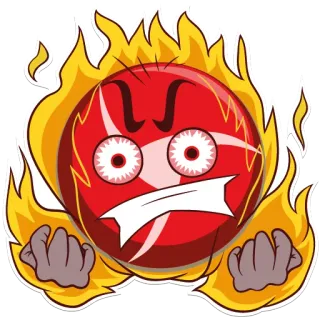 😡 raiva, bravo, chama, vermelho, desenho animado, emocional, punho telegram sticker