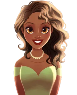 👸 Tiana The Princess and the Frog Дисней, Принцесса, Тиана, Мультфильм, Мультик telegram sticker