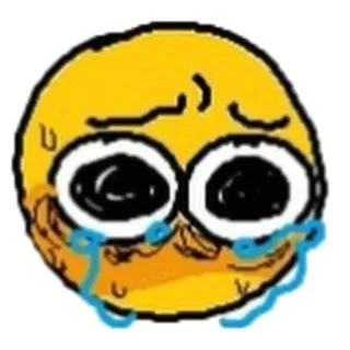 😭 weinen, emoji, traurig, gesicht, ausdruck telegram sticker