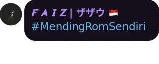 ⚫ FAIZ | ザザウ
#MendingRomSendiri username, social media, Indonesia, profile, text, name telegram sticker