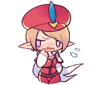 🙄 만화, 귀여운, 캐릭터, 애니메이션, 엘프, 마법, 판타지 telegram sticker