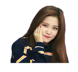 😳 mujer, chica, guapa, linda, retrato, coreana, asiática, sonrisa telegram sticker