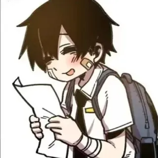 🖤 Junge, Schuluniform, Anime, Manga, Schüler whatsapp sticker