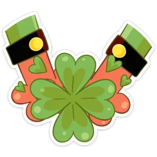 ☘️ клевер, трилистник, удача, день святого патрика, ирландский, зеленый whatsapp sticker