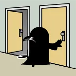 🚪 doors, hallway, animation, cartoon telegram sticker