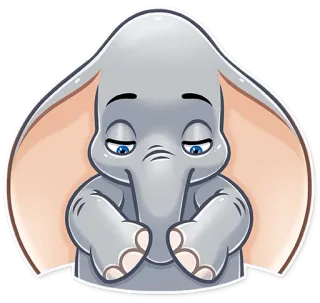 😞 Dumbo Dumbo, Elefant, Cartoon, Disney whatsapp sticker