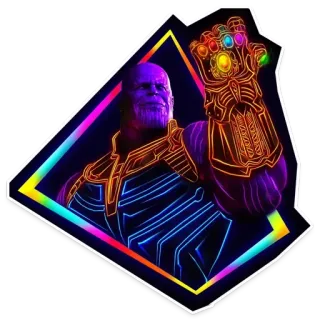 🎆 Thanos Avengers 마블, 슈퍼히어로, 빌런, 타노스, 인피니티 건틀렛, 만화, 어벤져스 telegram sticker