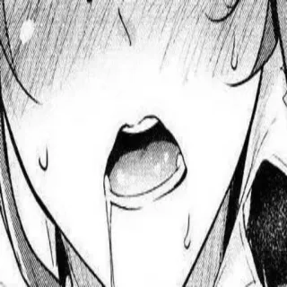 🤤 Anime, Manga, Schweiß, Offener Mund telegram sticker