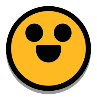 😃 Emoji, Smiley, Gele gezicht, Simpel, Cartoon telegram sticker
