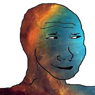 😗 wojak, galaxy, meme, internet meme telegram sticker