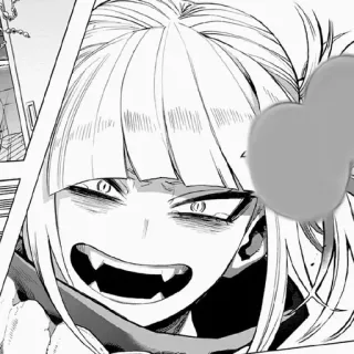 ❔ Himiko Toga My Hero Academia 애니메이션, 만화, 빌런, 피, 나의 히어로 아카데미아, 토가 히미코 telegram sticker