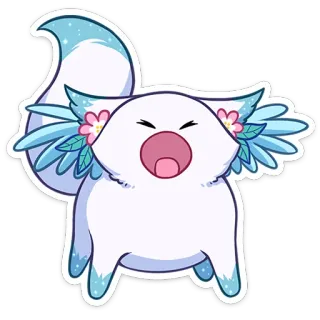 😵 可爱, 动物, 插图, 贴纸, 卡通, 幻想, 卡哇伊 telegram sticker