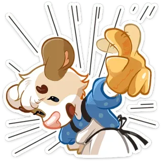 🙅‍♂️ Cartoon, Beleidigung, Tier, Figur, Mittelfinger, Illustration, Sticker telegram sticker