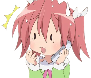 😱 anime, dibujos animados, chica, personaje, teléfono whatsapp sticker