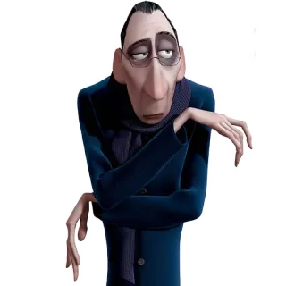 😒 Anton Ego Ratatouille Anton Ego, Ratatouille, crítico, crítico gastronómico, personaje de dibujos animados whatsapp sticker