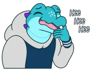 😂 Hee Hee Hee grenouille, rire, dessin animé, animal, mignon, reptile whatsapp sticker