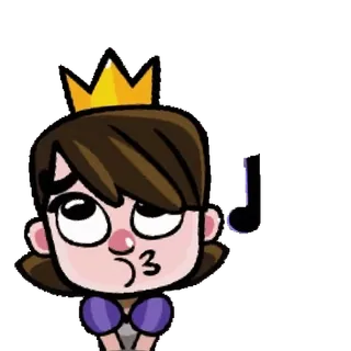 ๐ค cartoon, princess, crown, cute, character, sticker telegram sticker