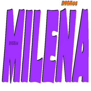 😶‍🌫️ MILENA Name, lila, fett telegram sticker