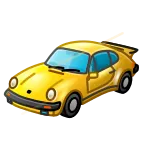 🎁 voiture, jaune, véhicule, automobile, transport, voiture de sport whatsapp sticker