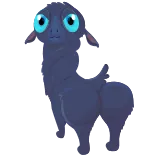 😏 animale, cartone animato, capra, carino, blu telegram sticker