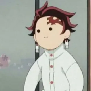 😐 Tanjiro Kamado Demon Slayer Anime, Demon Slayer, Tanjiro, Manga, Divertente, Carino, Adesivo whatsapp sticker