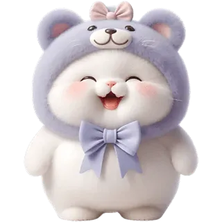 🤣 lindo, animal, gato, dibujo animado, sticker, adorable, esponjoso, kawaii telegram sticker