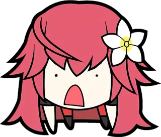 😱 anime, zszokowany, postać, kreskówka, ilustracja telegram sticker
