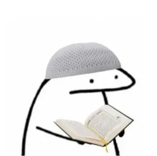 📖 kartun, muslim, agama, islam, quran, membaca telegram sticker