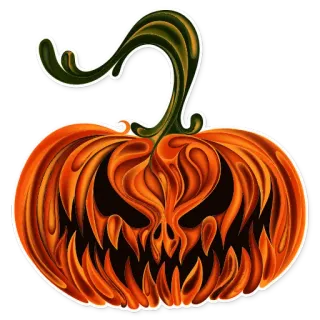 🏵 pumpkin, halloween, jack-o'-lantern, fall, spooky telegram sticker