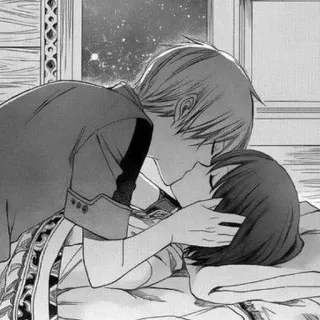 ❤️ Anime, Mangá, Beijo, Casal, Amor, Romance, Afeição whatsapp sticker