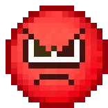 😡 красный, злой, пиксельный, лицо, эмодзи, расстроенный whatsapp sticker