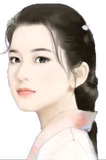 ☺️ ritratto, donna, asiatica, tradizionale, bellezza, arte, pittura telegram sticker