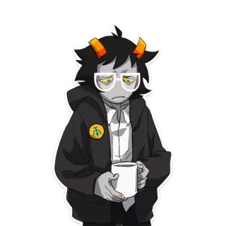 😔 Eridan Ampora Homestuck Homestuck, Эридан Ампора, Тролль, Аниме, Манга, Персонаж telegram sticker