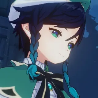 😕 Venti Genshin Impact venti, genshin impact, anime, game, karakter whatsapp sticker