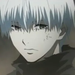 📌 Ken Kaneki Tokyo Ghoul Anime, Manga, Ken Kaneki, Tokyo Ghoul, Ghoul, Weißes Haar, Narbe, Traurig whatsapp sticker