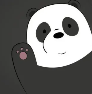 😀 Panda We Bare Bears Panda, Dessin animé, Animal, Ours, We Bare Bears, Mignon telegram sticker