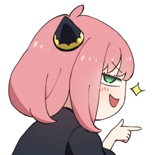 😏 Anya Spy x Family Anime, Dessin animé, Personnage, Anya, Spy x Family telegram sticker