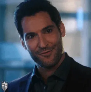 🥃 Lucifer Morningstar Lucifer 루시퍼, 톰 엘리스, TV 프로그램, 잘생김, 미소 whatsapp sticker