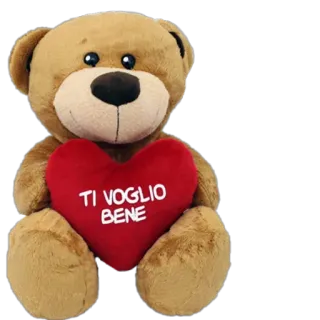 ❤️ TI VOGLIO BENE teddy bear, love, heart, Italian, gift, stuffed animal telegram sticker