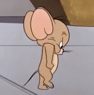😤 Jerry Tom and Jerry cartoon, mouse, angry, Jerry telegram sticker