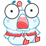 😳 kreskówka, naklejka, śmieszne, wyrażenie, słodkie, maskotka telegram sticker