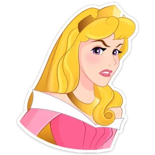 😠 Aurora princesa, Disney, desenho animado, A Bela Adormecida, Aurora telegram sticker