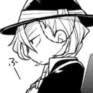 🐈 ふ Anime, Manga, Charakter, Zeichnung, Hut telegram sticker