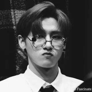 🌑 Fascinate 男人, 眼镜, 表情, 肖像, 人 telegram sticker