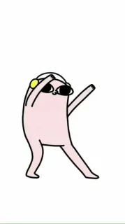 🕸 만화, 춤, 막대기 인간, 선글라스, 캐릭터, 추상적인 telegram sticker