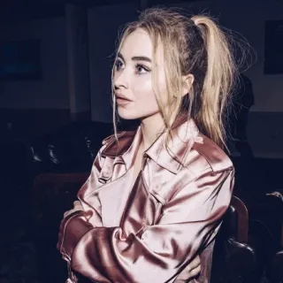 🗞 Sabrina Carpenter piosenkarka, aktorka, blondynka, portret, kobieta telegram sticker