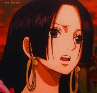 🖤 Boa Hancock One Piece Anime, One Piece, Boa Hancock, Phụ nữ, Bông tai, Hoạt hình telegram sticker