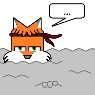 🎾 ... zorro, animal, dibujos animados, personaje, diadema, bocadillo de diálogo whatsapp sticker