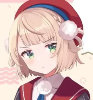 😒 Anime, Meisje, Cartoon, Leuk, Sticker, Illustratie telegram sticker